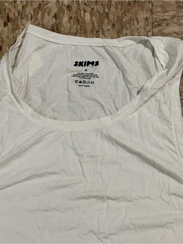 SKIMS White Modal Blend Tank Top - Image 4
