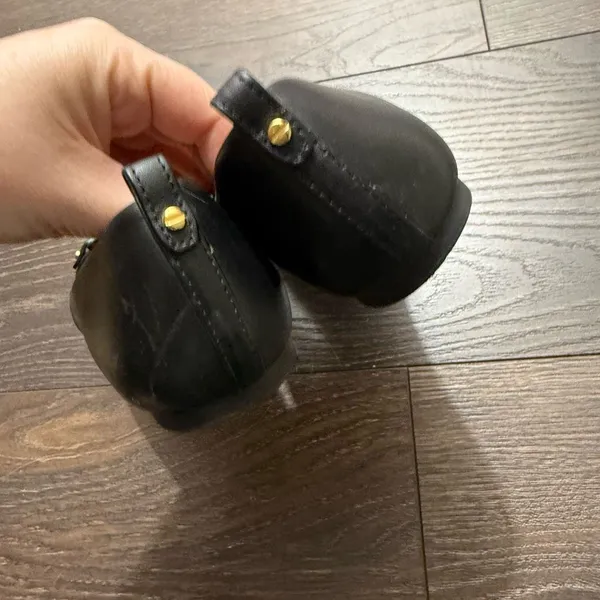 Tory Burch Women’s 7 Black Gabriel Flats Logo - Image 6