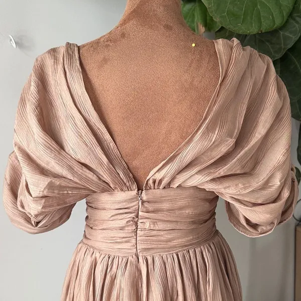 Vici Harvest Nights Plisse Empire Maxi Dress Bronze - Image 7