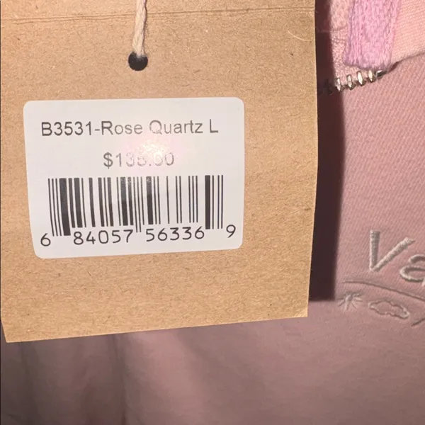 NWT Rose Quartz Pink Vast Life Climate Change Zip up fleece hoodie -water bottle - Image 5