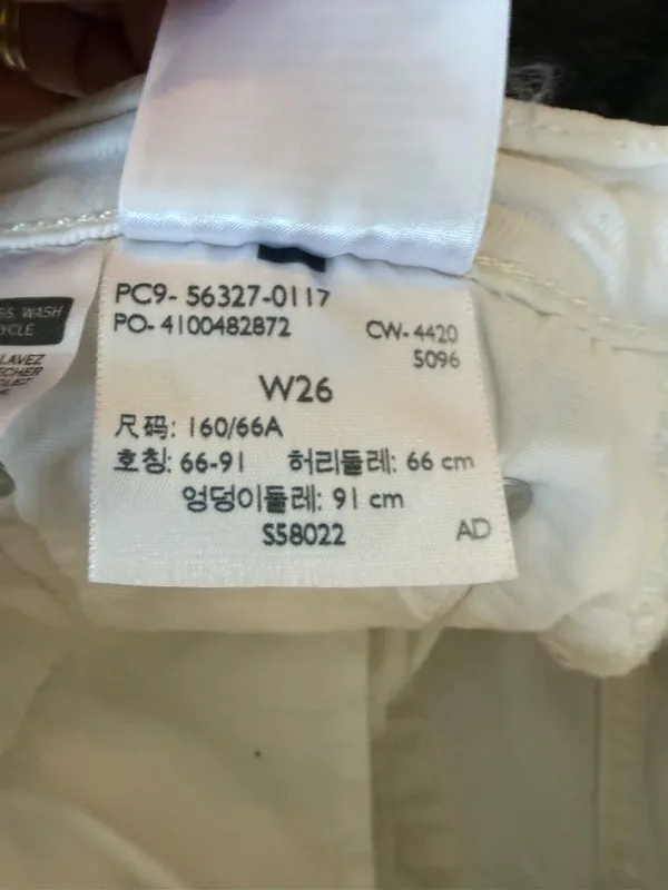 Levi's White 501 Frayed Hem Denim Shorts WHITE - Image 6