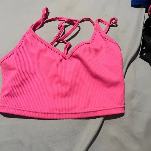 For Love & Lemons Eva Crop Top/Sports Bra‎ pink small - Image 2