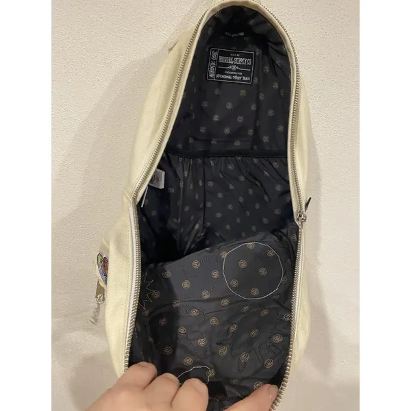 Stussy X Herschel Supply Co Cream Patch Backpack Canvas International Tribe Bag - Image 6