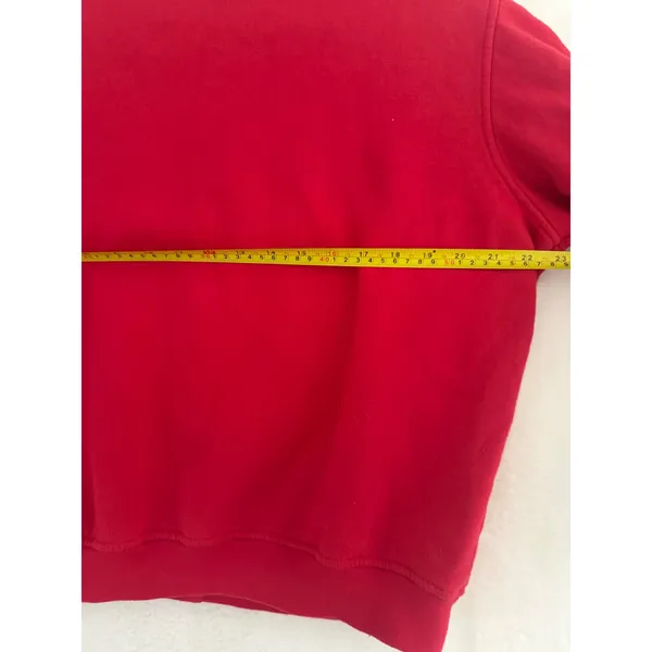 Shenanigans Vintage Red Holly Embroidered‎ Fleece Button Front Cardigan XL - Image 5