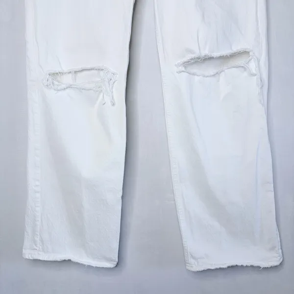 Abercrombie & Fitch White Baggy Low Rise Jeans - Image 6