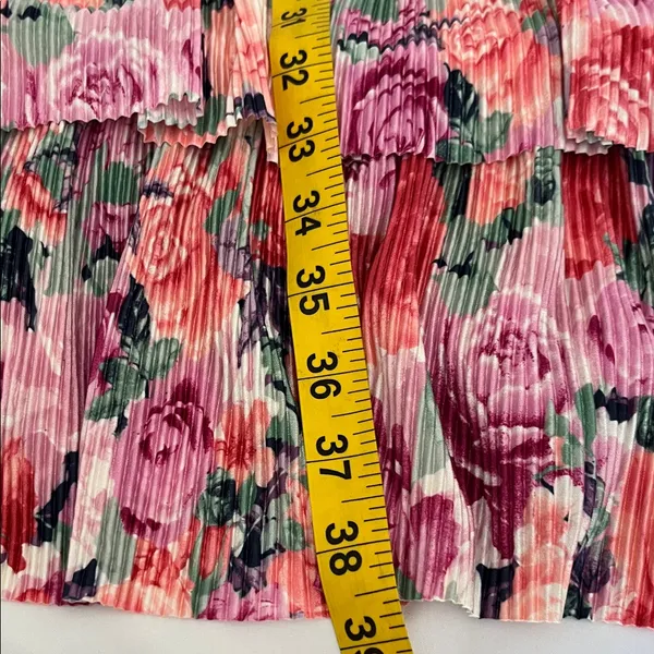 Honey and Rosie Pink Floral Tiered Midi Dress - Image 4