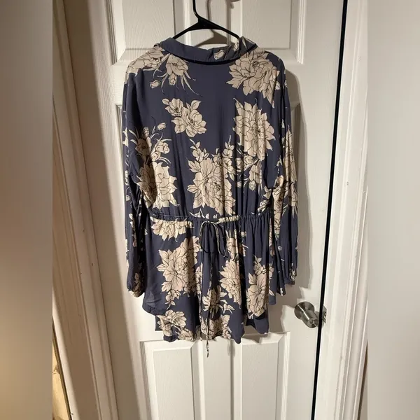 Free People Blue Floral Shake It Mini Dress Size XS. - Image 4