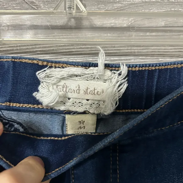 Altar'd‎ State Womens Dark Wash Pull On Flare Leg Jeans Size Medium Blue Denim - Image 2