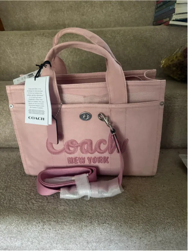 NEW Coach Denim Cargo Tote Ballerina Pink Standard CBG45 NWT - Image 7