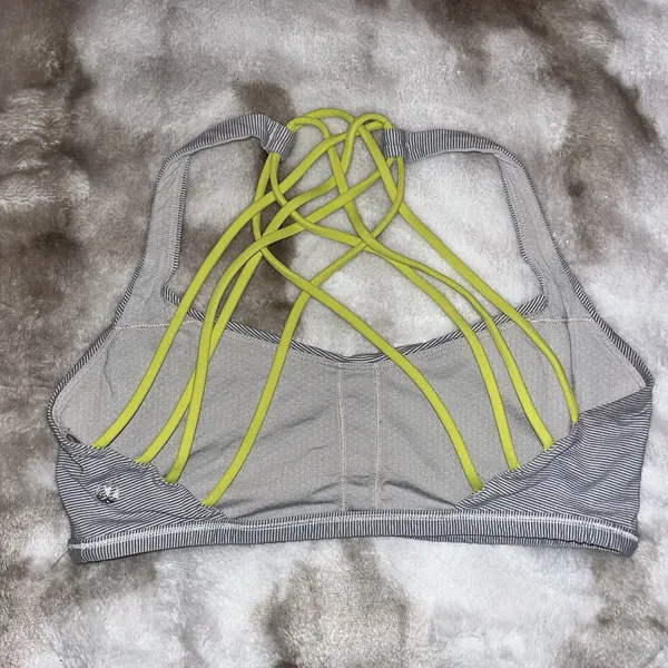 TWO Lululemon Sports Bras Women’s 8 Energy Stripes Athletic Yoga Crossback EUC - Image 8