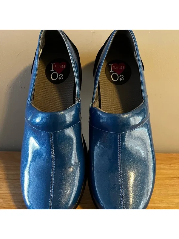 Sanita Original Shiny Blue Women’s Professional Clogs EU 40 US 9 EUC - Image 8