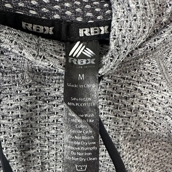 RBX Womens Hoodie Gray Seamless Knit Long Sleeve Activewear Pullover Medium - Image 3