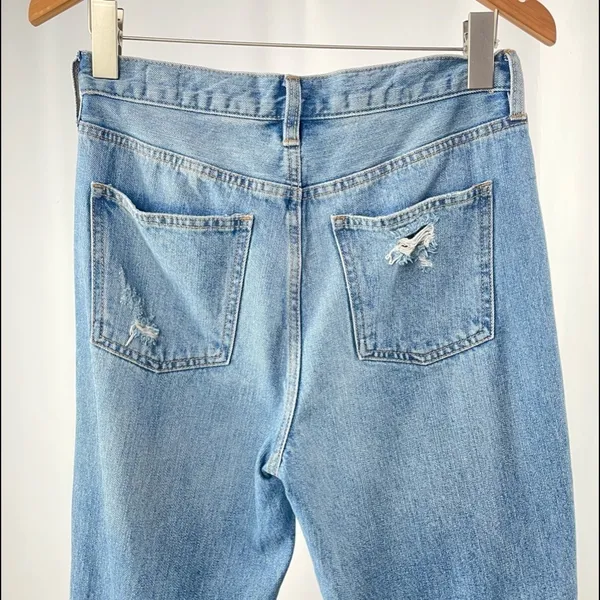 Free People We The Free Blossom Distressed Rigid Skinny Jeans in Blue Size‎ 28 - Image 11