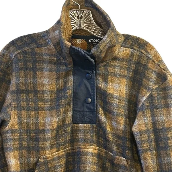 Stoic Women's XS Plaid Fleece Pullover Jacket‎ with Sherpa Collar - Image 2