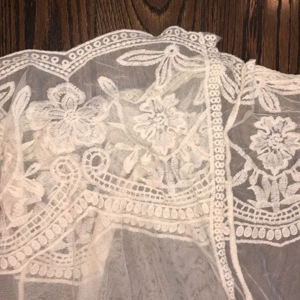 ADIVA ivory color lace knit light sheer kinono size XLarge - Image 6