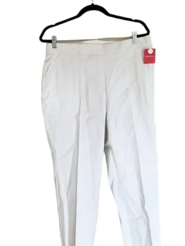 NWT SPANX On-the-Go Ankle Slim Straight Pants Classic White - Image 5