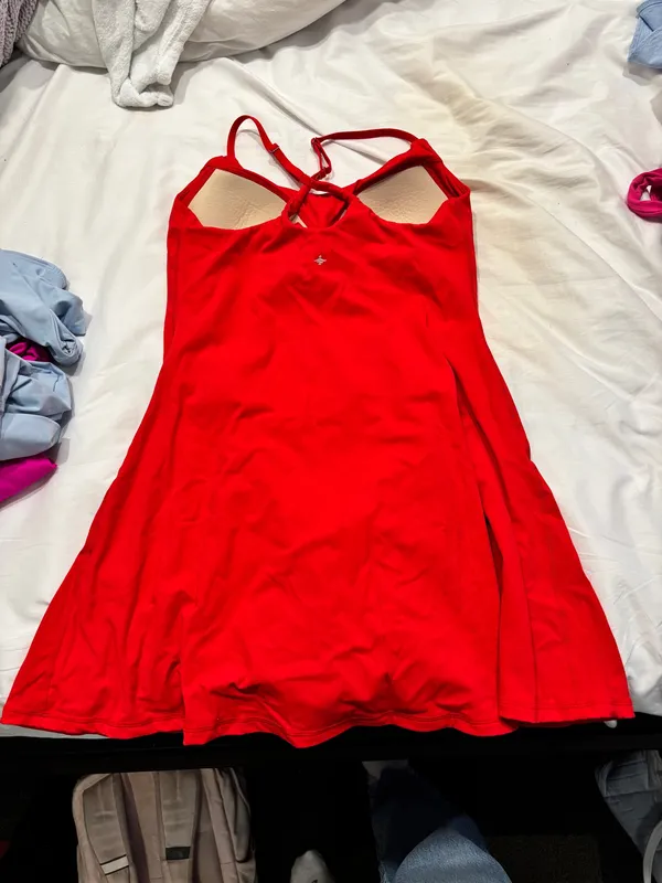 Halara Red Easy Peezy Tennis Dress - Image 3