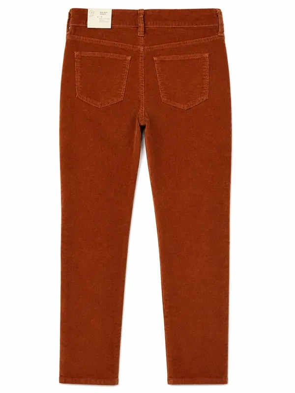 NWT Universal Thread Size 2 reg Burnt Orange rust Corduroy Mid Rise Skinny Pants - Image 2