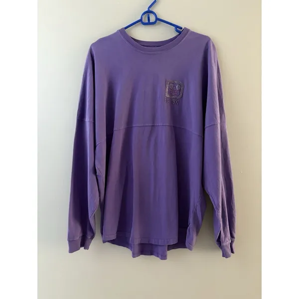 Walt Disney World Purple Potion Glitter Spirit Jersey Size Medium Oversize - Image 3
