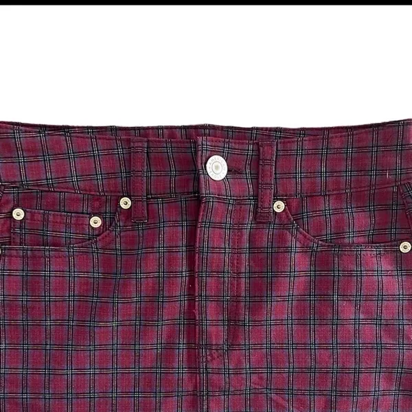 American Eagle High Rise Plaid Mini Skirt - Image 2
