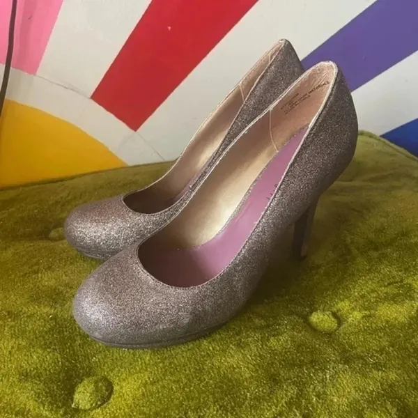 Madden Girl Multi color Glitter Platform‎ Heels Size 9.5 EUC! - Image 2