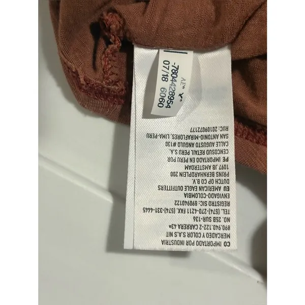 American Eagle Outfitters Rust/Orange Soft & Sexy Long Sleeve Shirt - Image 6