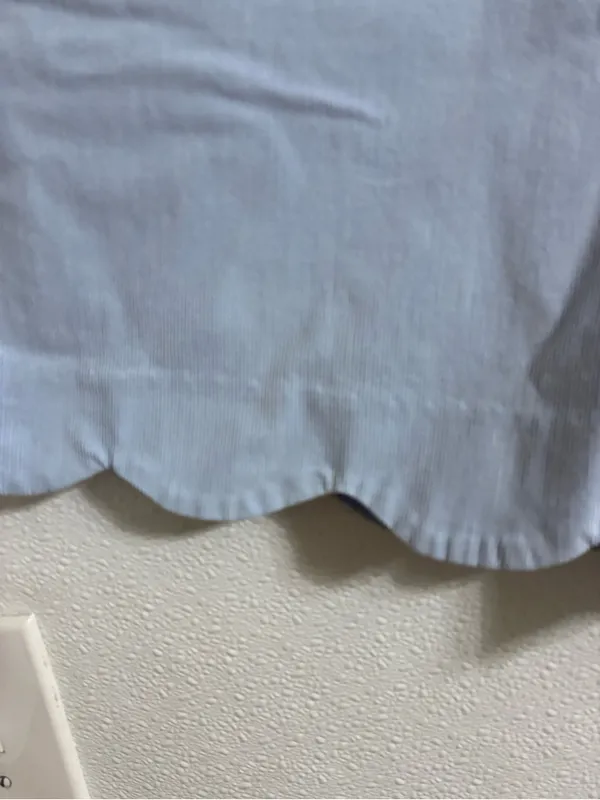 Women's Light Blue Scallop Hem Shorts 14 - Image 4