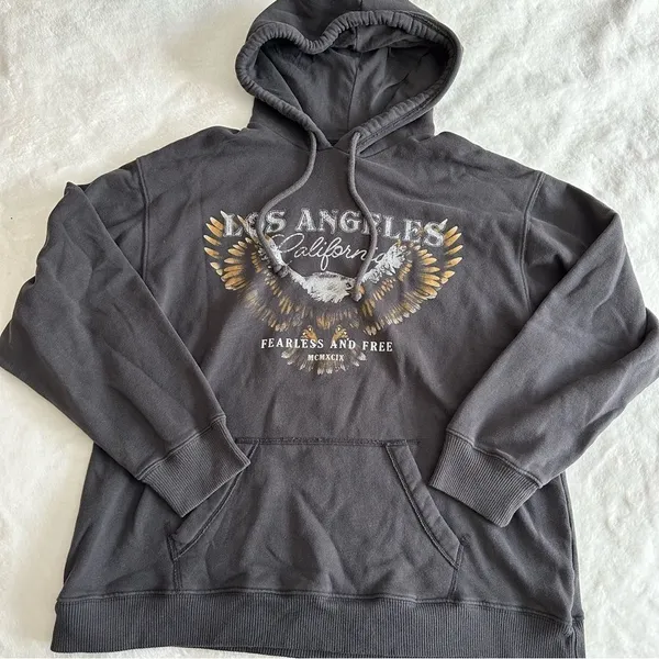 Hollister Graphic Oversized Hoodie Women’s Size Small - Image 2