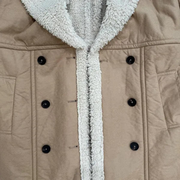 Great Jones Lined Sherpa Coat in Brown, Size S​ - Image 8