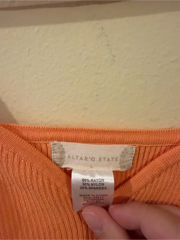 Altar'd State Coral Ribbed Sweetheart Tank - Image 2