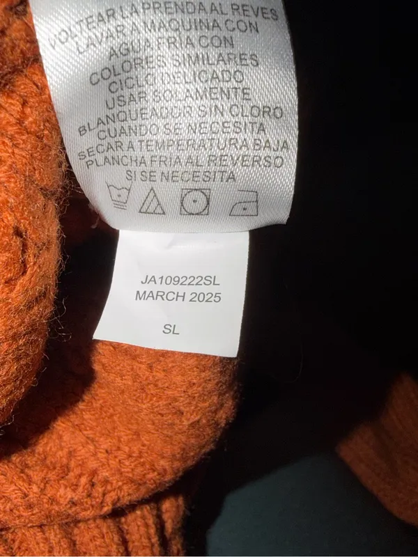 Joseph A. Rust Brown Cable Knit Cropped Sweater Size L - Image 11