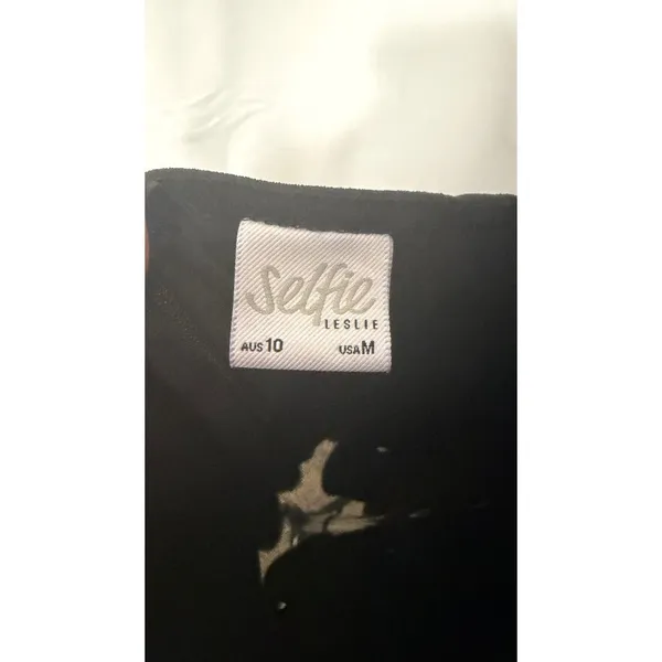 Selfie Leslie Womens Black High Low Ruffle Open Back Cocktail Dress Size Medium - Image 2