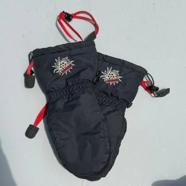 Marmot Women's Black Sz Small Nylon and Leather Ski Snow‎ Mitten Set - Image 2