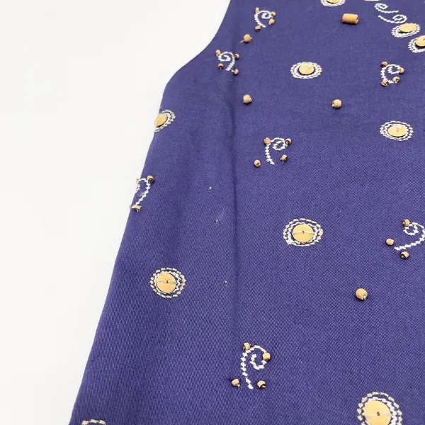 Vtg Willow Ridge Vest Women Medium Purple Embroidered Beaded Cotton Boho‎ Indie - Image 8