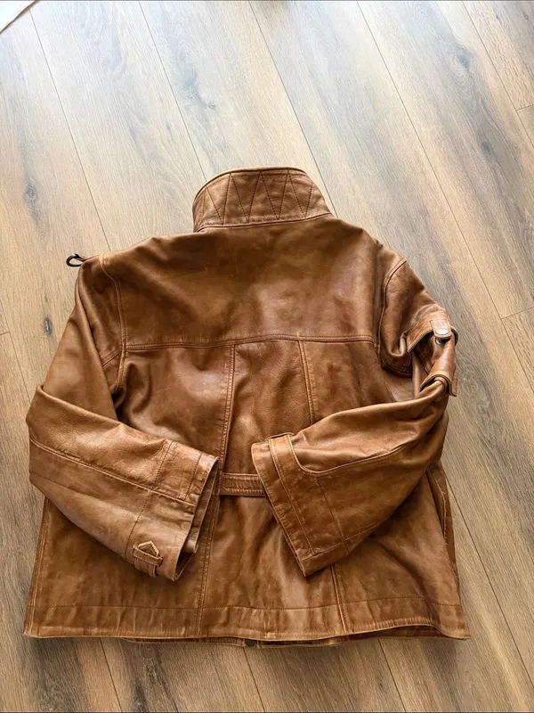 Free People Skyline Leather Jacket- size Medium - Image 8