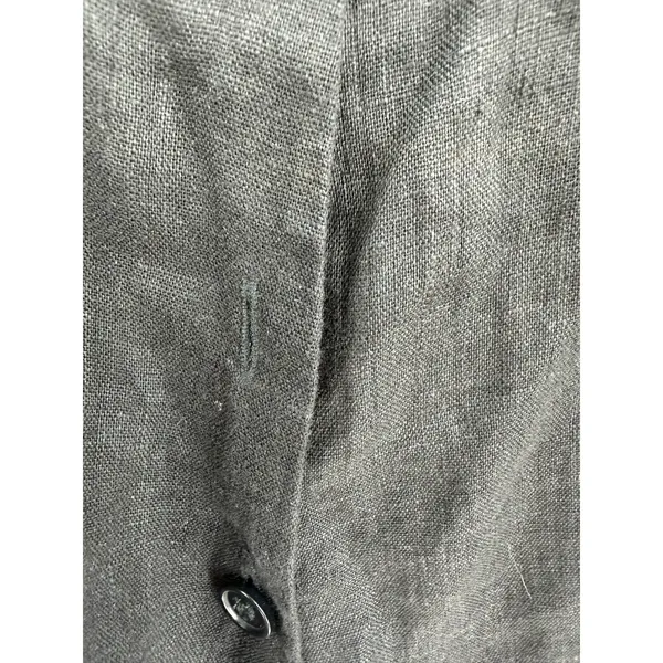 Reformation Blanca Linen Romper Black Button‎ Front Sleeveless Size 00 - Image 7