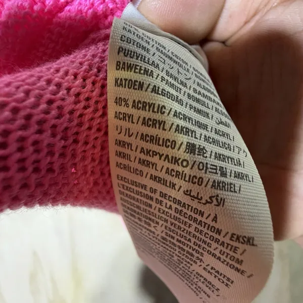 Hollister Pink V Neck Sweater Women's‎ XS Long Sleeve Knit Preppy Y2K Casual - Image 6
