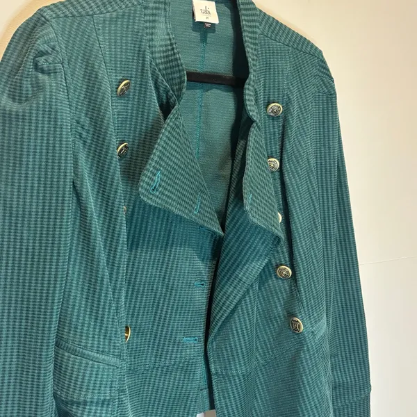 CAbi Lennon Green Military Style Jacket Style #3913 - size Medium - Image 2