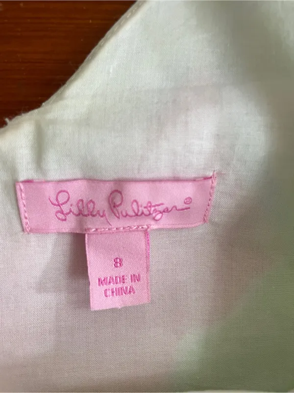Lilly Pulitzer Delia Hotty Pink Lemonade Shift Mini Cotton Dress Sz 8 🧡🎀 - Image 10