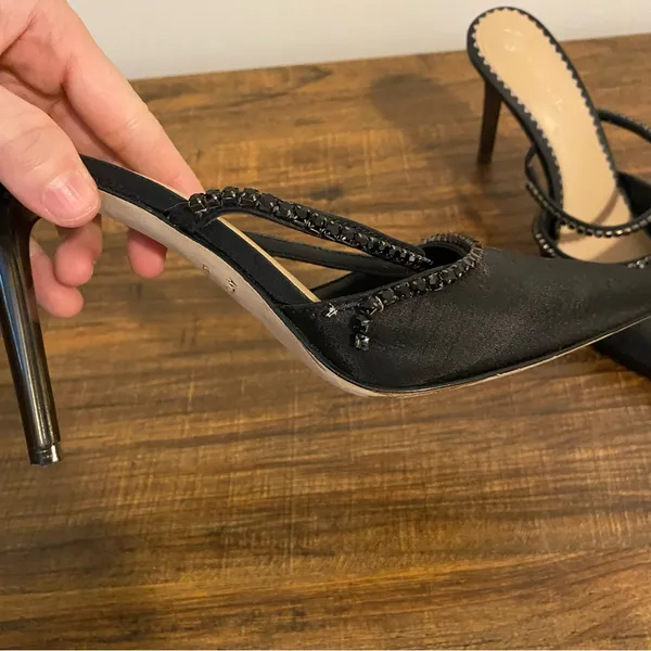 Antonio Melani Black Pointed Toe Heels size 8.5 - Image 3