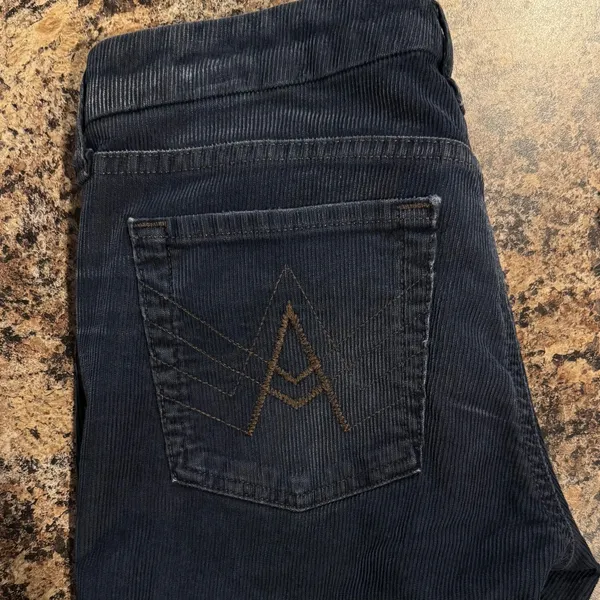 7 For All Mankind Bootcut Corduroy Pants A Pocket Low Rise Navy Minimalist 29 - Image 14