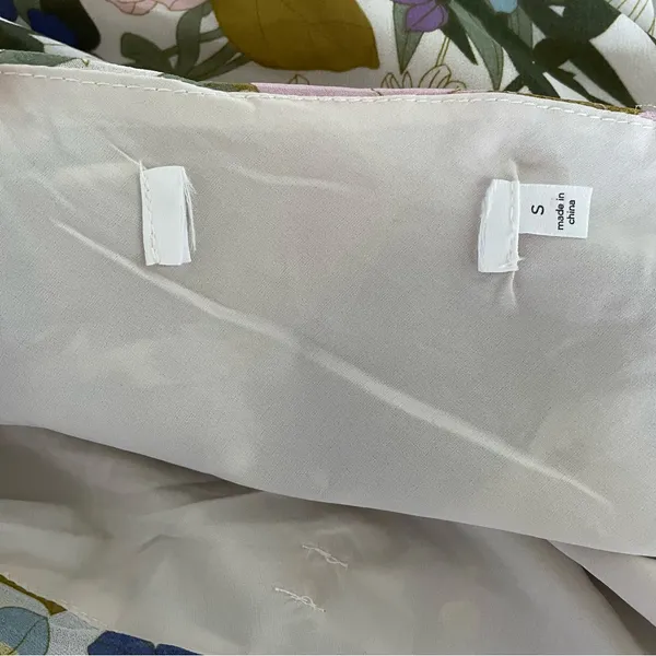 Astr Santorini One Shoulder Midi Dress Off White Retro Floral Size Small Wedding - Image 7