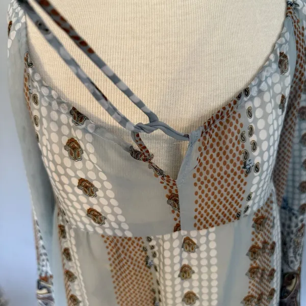 VTG Fire Los Angeles Dress Sz SMALL‎ Boho Peasant Fairy Sheer Festival Y2K Flowy - Image 10