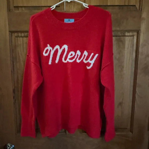 Red 'Merry' Christmas Sweater! Women’s size medium! - Image 5