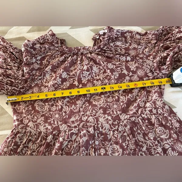 Olivaceous Tiered Puff Sleeve Sundress - Image 5