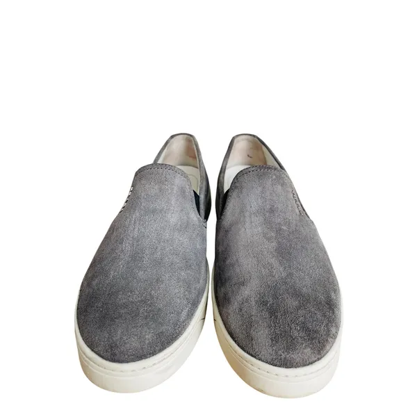 Prada Gray Suede Slip On Sneakers Womens 7 Leather Lined - Image 8