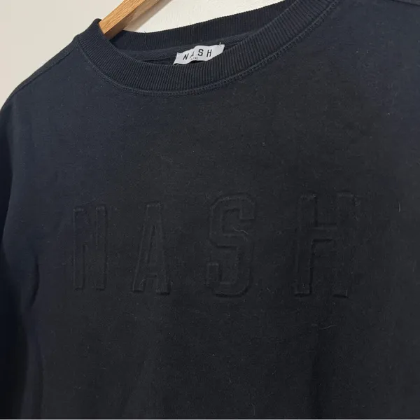 NASH Black Crewneck Sweatshirt Size Large XL Nashville Tennessee Sweater - Image 3