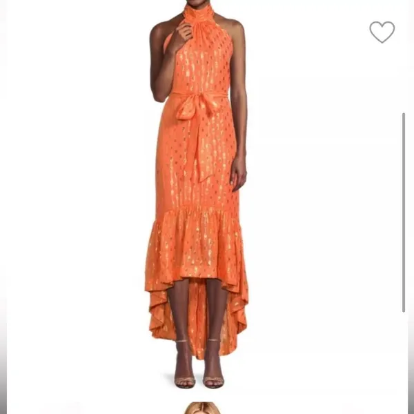 Ramy Brook Kenza Gown $695 Scintillating Hi Low Formal Flowy Dress nwt Prom 00 - Image 3