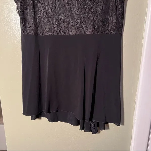 Rossaspina Women's Tank‎ Top Black Scoop Neck Lace Back Tango Dance Stretch - Image 7