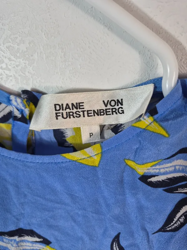 Diane Von Furstenberg Floral Print Top P - Image 4